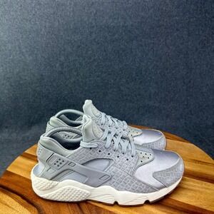 Nike Air Huarache Run Wolf Gray White Sneakers 683818-012 Womens 10